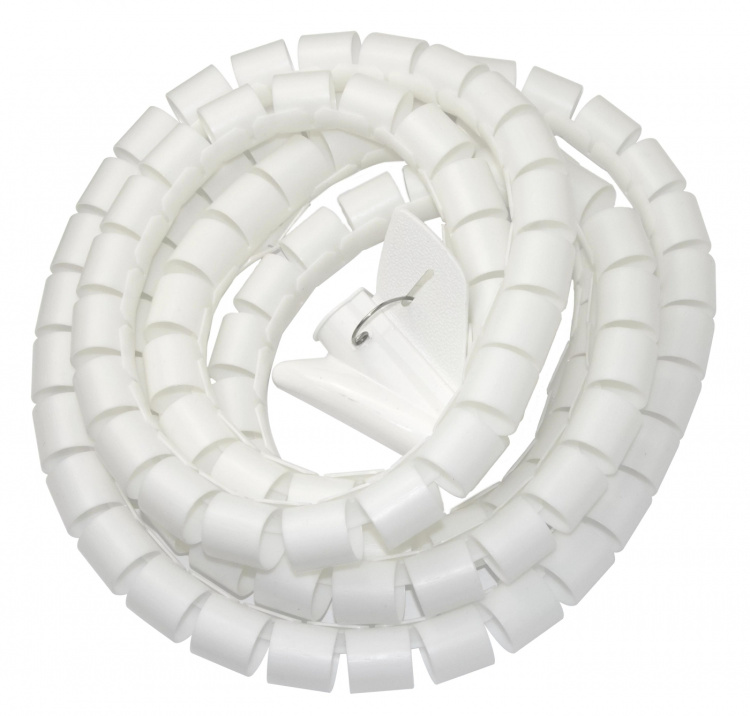 DELTACO nylon wire tube, 25mm diameter tool included, 2.5m, white