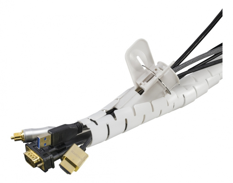 DELTACO nylon wire tube, 25mm diameter tool included, 20m, white DELTACO nylon wire tube, 25mm diameter tool included, 20m, white