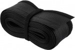 DELTACO nylon cable wrap, hook and loop fastener, 5m, black DELTACO nylon cable wrap, hook and loop fastener, 5m, black