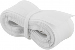 DELTACO nylon cable wrap, hook and loop fastener, 5m, white