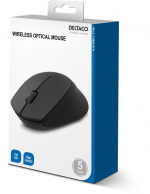 DELTACO wireless optical mouse 2,4GHz, 3 buttons with a scroll, grey DELTACO wireless optical mouse 2,4GHz, 3 buttons with a scroll, grey