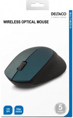 DELTACO wireless optical mouse 2,4GHz, 3 buttons with a scroll, green DELTACO wireless optical mouse 2,4GHz, 3 buttons with a scroll, green