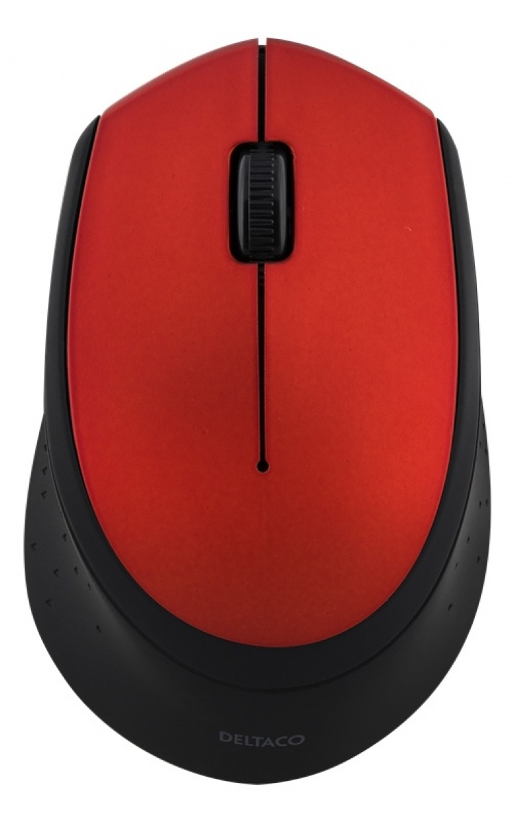 DELTACO wireless optical mouse 2,4GHz, 3 buttons with a scroll, red