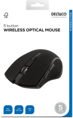 DELTACO wireless optical mouse, 5 buttons + scroll, 1600 DPI, USB, bla DELTACO wireless optical mouse, 5 buttons + scroll, 1600 DPI, USB, bla