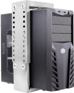 DELTACO computer holder for mounting under the table /on wall , silver