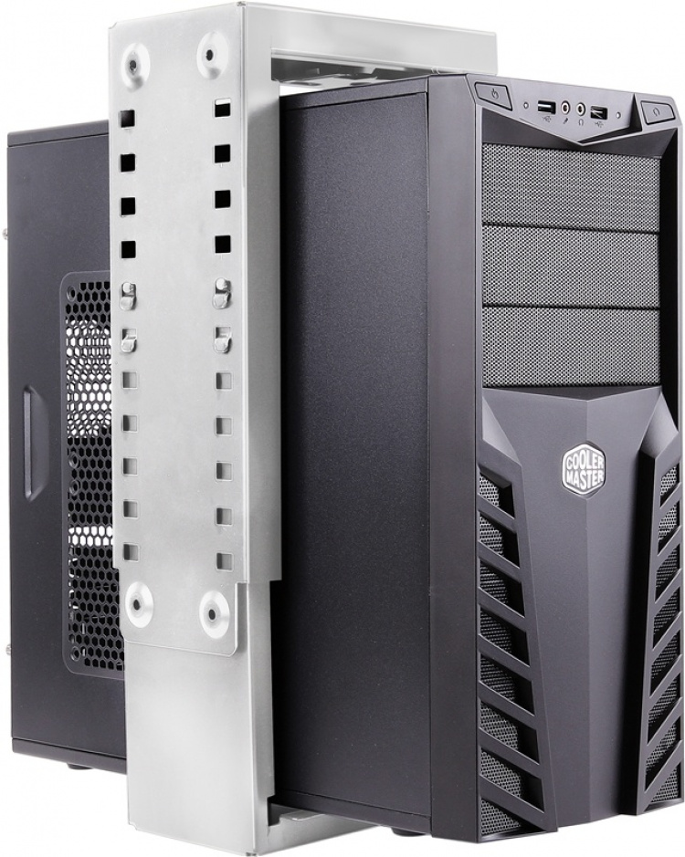 DELTACO computer holder for mounting under the table /on wall , silver