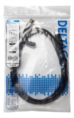 DELTACO USB 2.0 cable, Type C M - Type B M, 2m, black