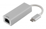 DELTACO PRIME USB C Network Adapter, Gigabit, RJ45,aluminum, silver DELTACO PRIME USB C Network Adapter, Gigabit, RJ45,aluminum, silver