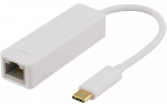 DELTACO USB 3.1 network adapter, Gigabit, 1xRJ45, USB Type C, white DELTACO USB 3.1 network adapter, Gigabit, 1xRJ45, USB Type C, white