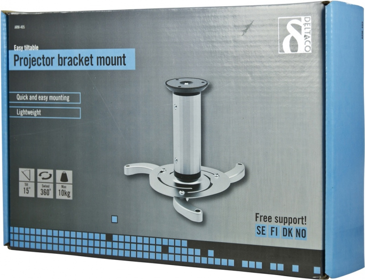 DELTACO takfäste för projektor, 80-170mm höjd, max 10kg DELTACO takfäste för projektor, 80-170mm höjd, max 10kg