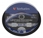 Verbatim M-Disc BD-R 4x 25GB/200min Spindle 10p