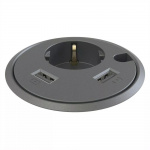 Kondator Powerdot - El, 2×USB-laddare, genomföringshål Kondator Powerdot - El, 2×USB-laddare, genomföringshål