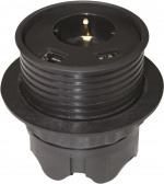 Powerdot Satellit PD12 - satellit, 1x CEE 7/4, RJ45, USB, svart Powerdot Satellit PD12 - satellit, 1x CEE 7/4, RJ45, USB, svart