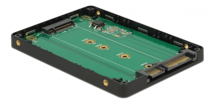 Delock 2.5″ Converter SATA 22 pin > M.2 with Enclosure Delock 2.5″ Converter SATA 22 pin > M.2 with Enclosure