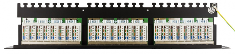 DELTACO STP patch panel, 24xRJ45, Cat6, 1U, 19