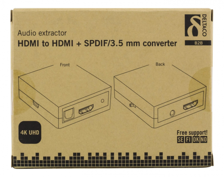 DELTACO HDMI to HDMI+STEREO 3.5mm DELTACO HDMI to HDMI+STEREO 3.5mm