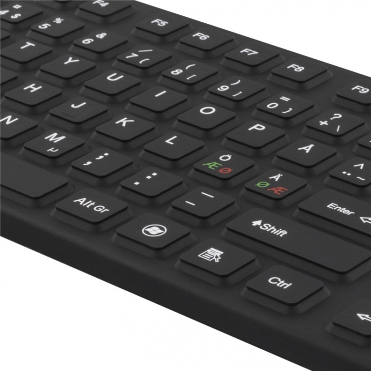 DELTACO rubberized keyboard, silicone, IP68, full size, 105 keys,black DELTACO rubberized keyboard, silicone, IP68, full size, 105 keys,black
