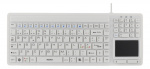 DELTACO rubberized keyboard with touchpad, IP68, 105 keys, white DELTACO rubberized keyboard with touchpad, IP68, 105 keys, white