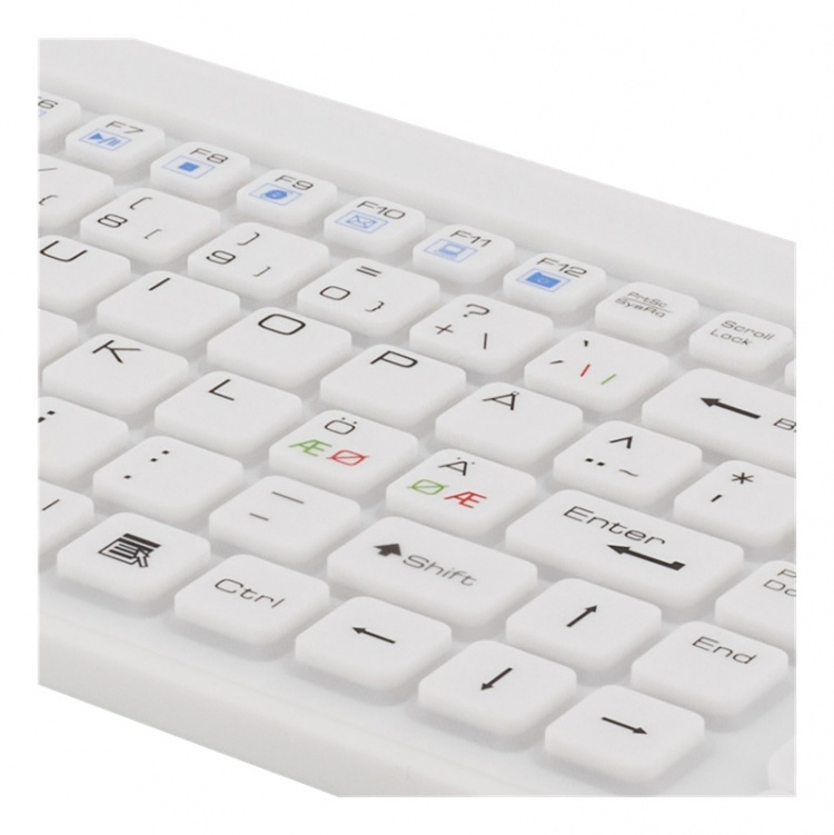 DELTACO rubberized keyboard with touchpad, IP68, 105 keys, white DELTACO rubberized keyboard with touchpad, IP68, 105 keys, white