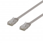 DELTACO U/UTP Cat6 patch cable, flat, 1m, 250MHz, gray