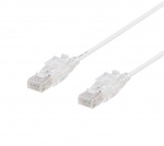 DELTACO U/UTP Cat6A patch cable, 0.5m, 500MHz, lockable, white DELTACO U/UTP Cat6A patch cable, 0.5m, 500MHz, lockable, white