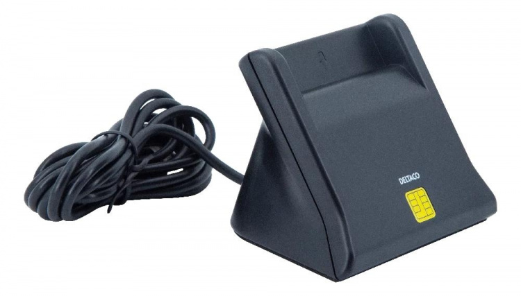 DELTACO UCR-156 Smart card reader, USB, black DELTACO UCR-156 Smart card reader, USB, black