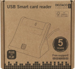 DELTACO UCR-156 Smart card reader, USB, black DELTACO UCR-156 Smart card reader, USB, black