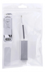 DELTACO USB C Network Adapter, Gigabit, RJ45, white bag, silver DELTACO USB C Network Adapter, Gigabit, RJ45, white bag, silver