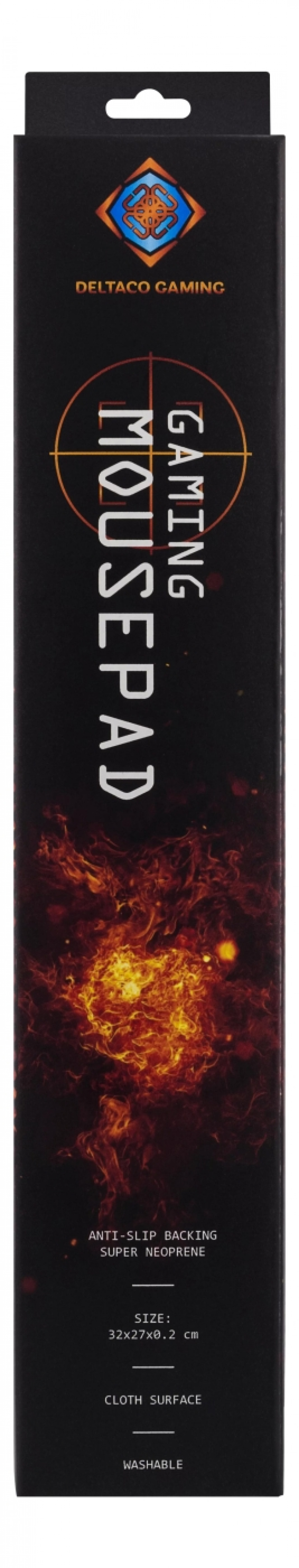 DELTACO GAMING neopreen muismat, 2 mm dun, zwart