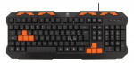 DELTACO GAMING toetsenbord met anti-ghosting, USB, Nordic layout, zwart/oranje