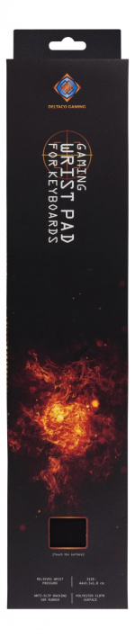 DELTACO GAMING Wristpad Large, 18mm height, black DELTACO GAMING Wristpad Large, 18mm height, black