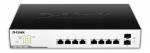D-Link network switch, 8xRJ45, 2xSFP, PoE plus, Gigabit, black/silver D-Link network switch, 8xRJ45, 2xSFP, PoE plus, Gigabit, black/silver