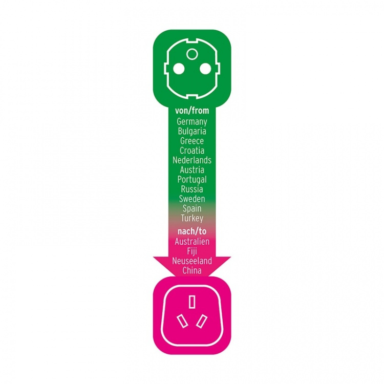 brennenstuhl Reisadapter Europa-naar-Australië Geaard