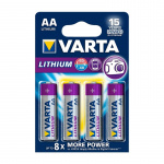 Varta Lithium Batterij AA | 1.5 V DC | 2900 mAh | 4-Blisterkaart | Grijs / Zilver
