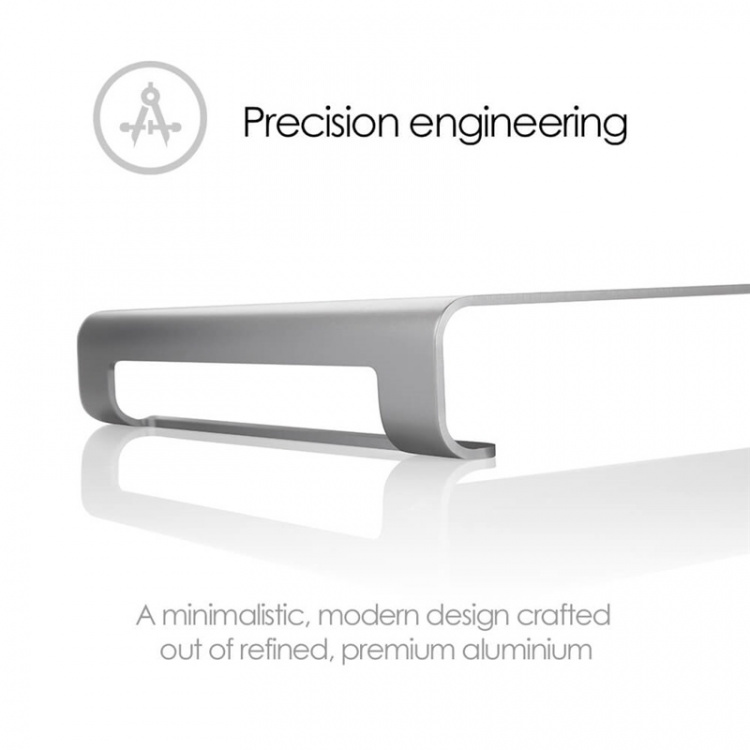 DESIRE2 View Monitor Riser Stand Silver Riser Stand