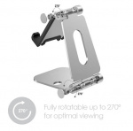 DESIRE2 View Desk Stand Silver Adjustable Tablets and Smartphones