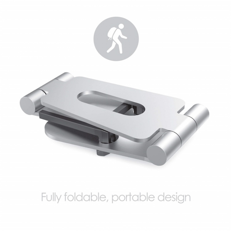 DESIRE2 View Desk Stand Silver Adjustable Tablets and Smartphones