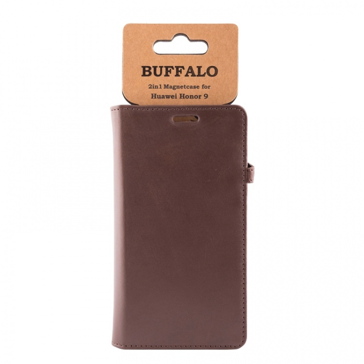BUFFALO Wallet Leather Brown 3 Cardpockets Huawei Honor 9 BUFFALO Wallet Leather Brown 3 Cardpockets Huawei Honor 9