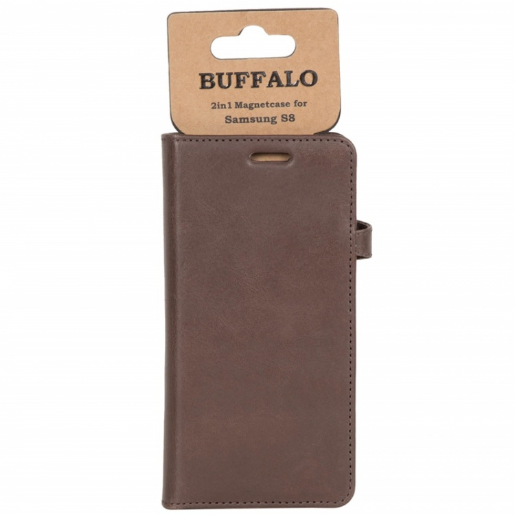 BUFFALO Wallet Leather Brown 3 Cardpockets Samsung Galaxy S8