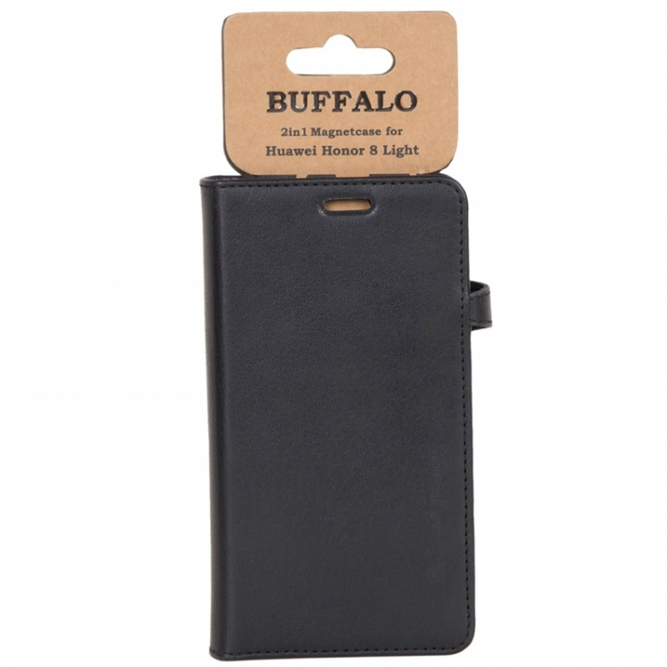 BUFFALO Wallet Leather Black 3 Cardpockets Huawei Honor 8 Lite