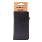 BUFFALO Wallet Leather Black 3 Cardpockets Huawei Honor 9 BUFFALO Wallet Leather Black 3 Cardpockets Huawei Honor 9