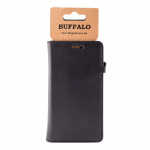 BUFFALO Wallet Leather Black 3 Cardpockets Huawei Honor 9 Lite BUFFALO Wallet Leather Black 3 Cardpockets Huawei Honor 9 Lite