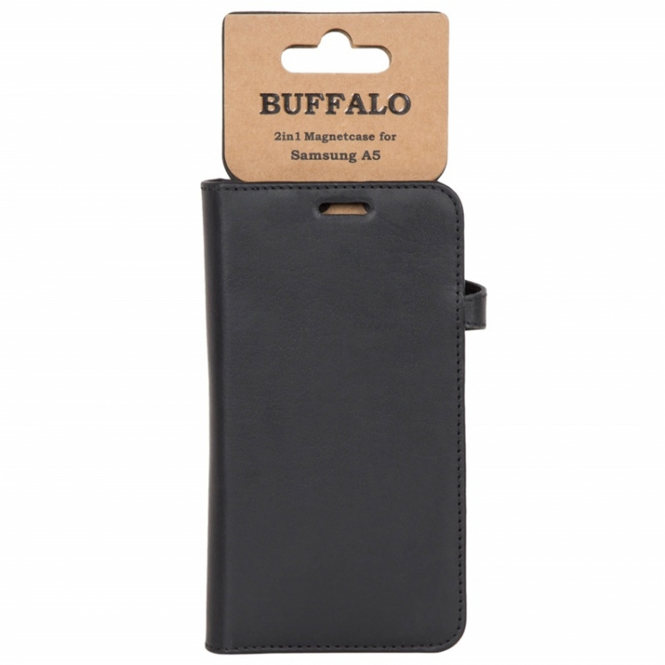 BUFFALO Wallet Leather Black 3 Cardpockets Samsung Galaxy A5 2017 BUFFALO Wallet Leather Black 3 Cardpockets Samsung Galaxy A5 2017