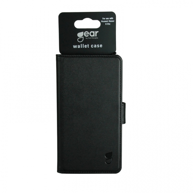 GEAR Wallet Black 3 Cardpockets Huawei Honor 8 Lite GEAR Wallet Black 3 Cardpockets Huawei Honor 8 Lite