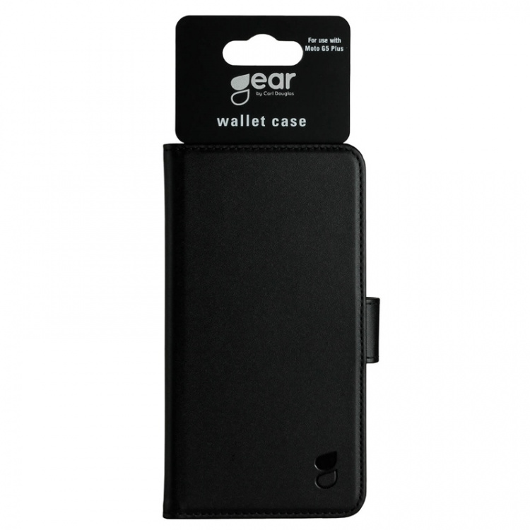 GEAR Wallet Black 3 Cardpockets Moto G5 PLUS