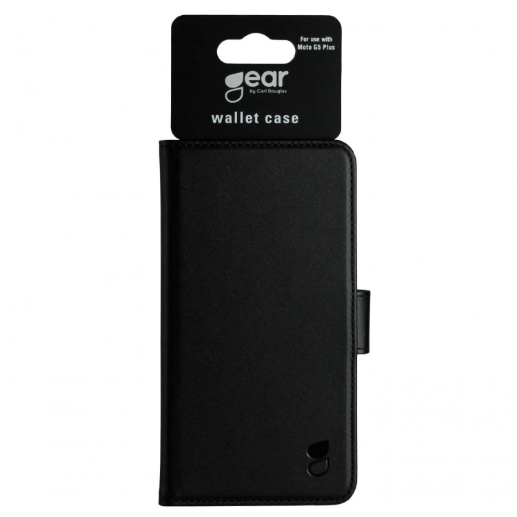 GEAR Wallet Black 3 Cardpockets Moto G5 PLUS