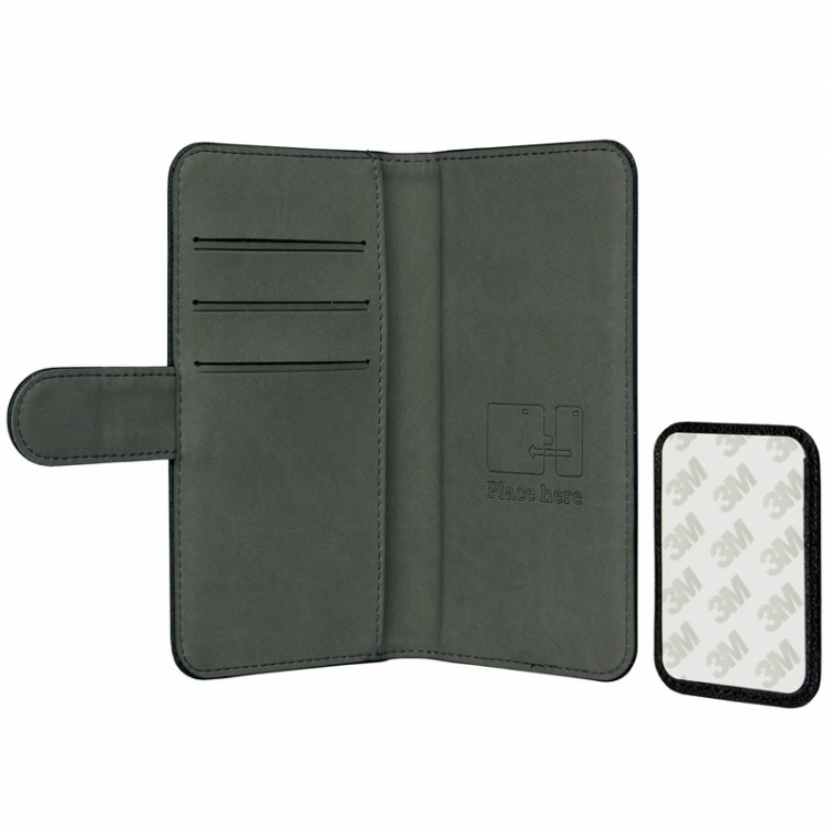 GEAR Wallet Black Magnet/Glue 3 Cardpockets universal to 5