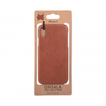 ONSALA COLLECTION Cover Leather Brown iPhone X/XS