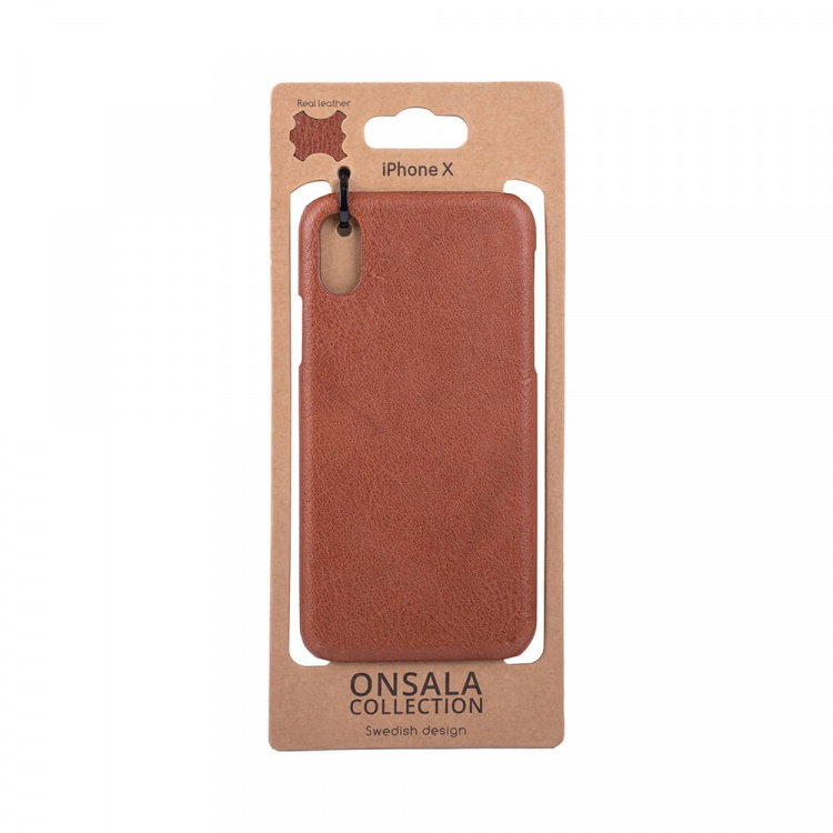 ONSALA COLLECTION Cover Leather Brown iPhone X/XS