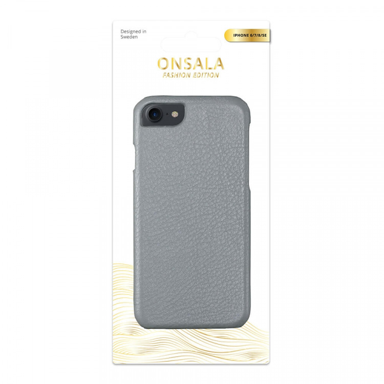 ONSALA COLLECTION Cover Leather Grey iPhone 6/7/8/SE2020 ONSALA COLLECTION Cover Leather Grey iPhone 6/7/8/SE2020